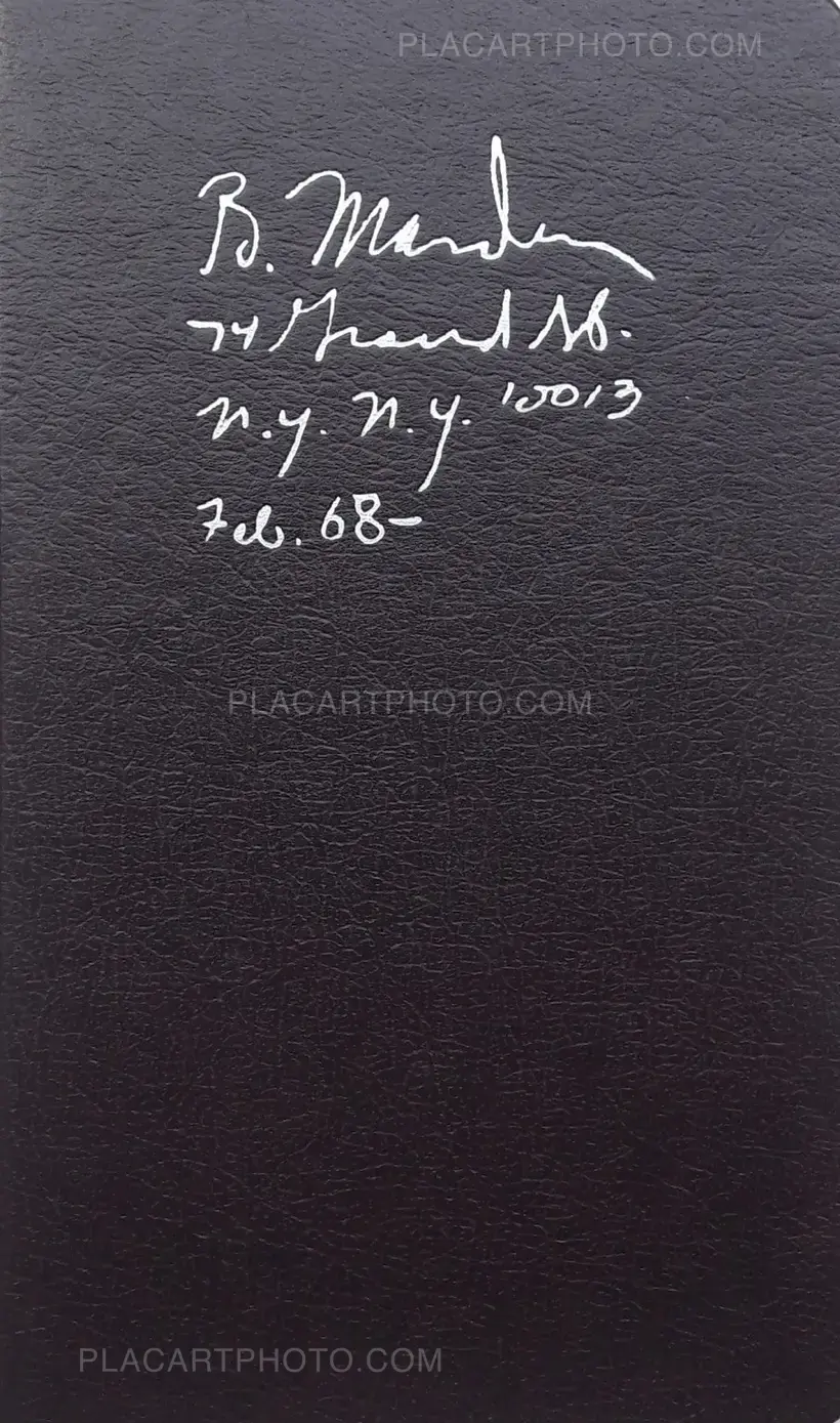 Brice Marden – Notebook Feb. 1968- (sealed copy)