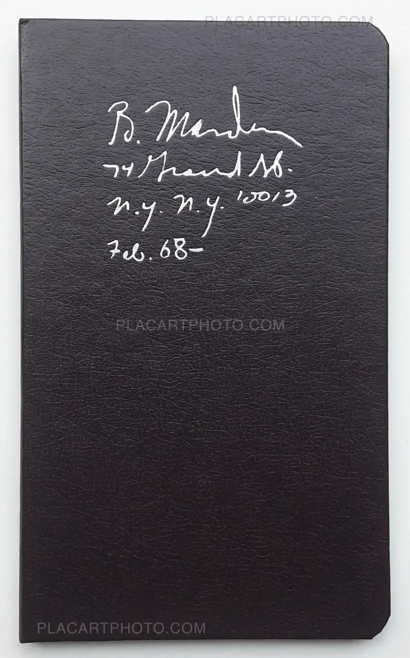 Brice Marden – Notebook Feb. 1968- (sealed copy)