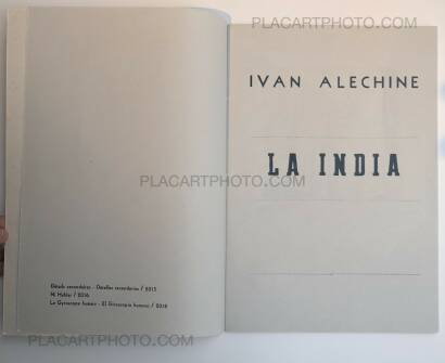 Ivan Alechine,LA INDIA (SIGNED EDT OF 90 copies) Ivan Alechine,LA INDIA (SIGNED EDT OF 90 copies)