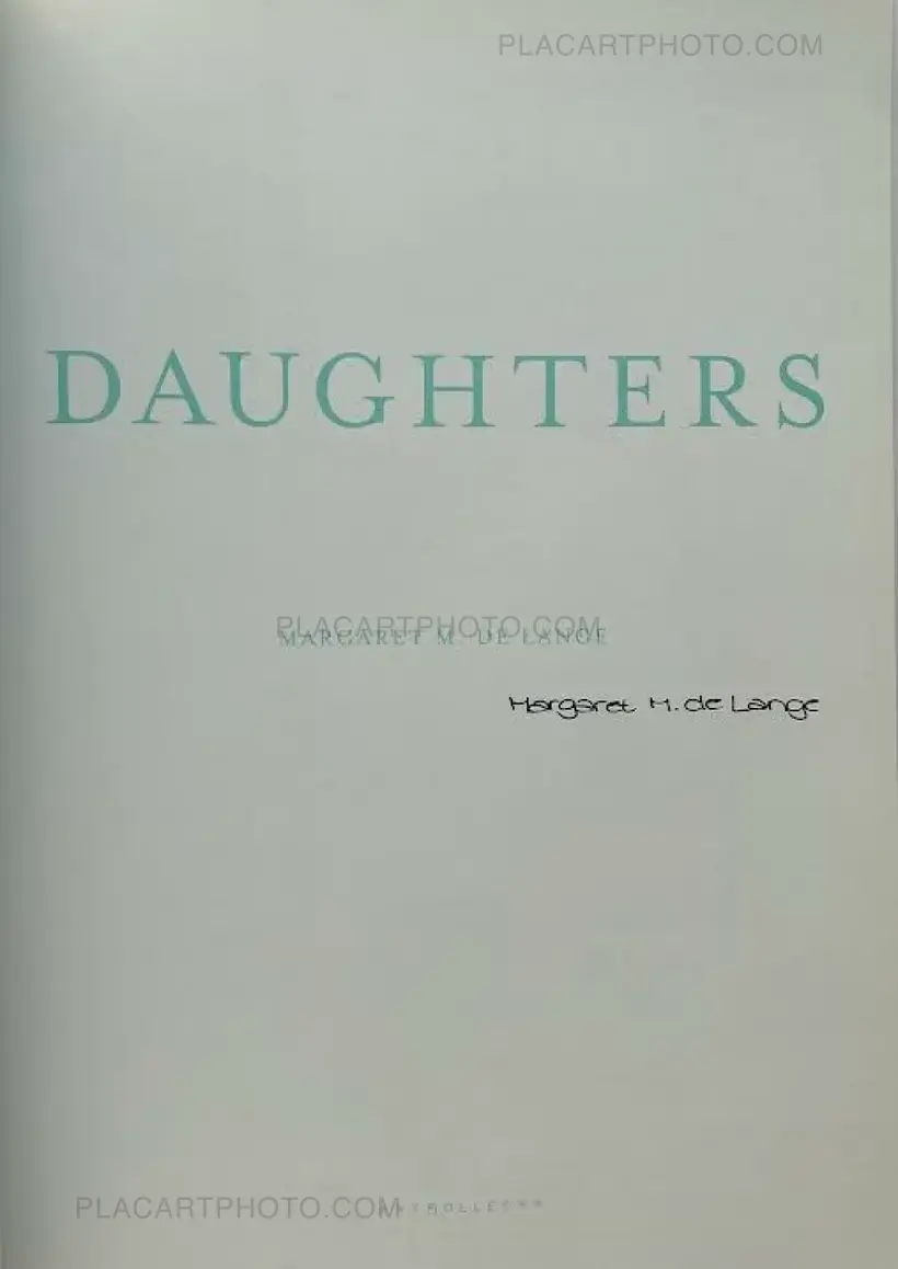 Margaret M. de Lange – DAUGHTERS (Signed)
